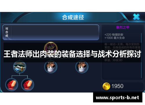 王者法师出肉装的装备选择与战术分析探讨